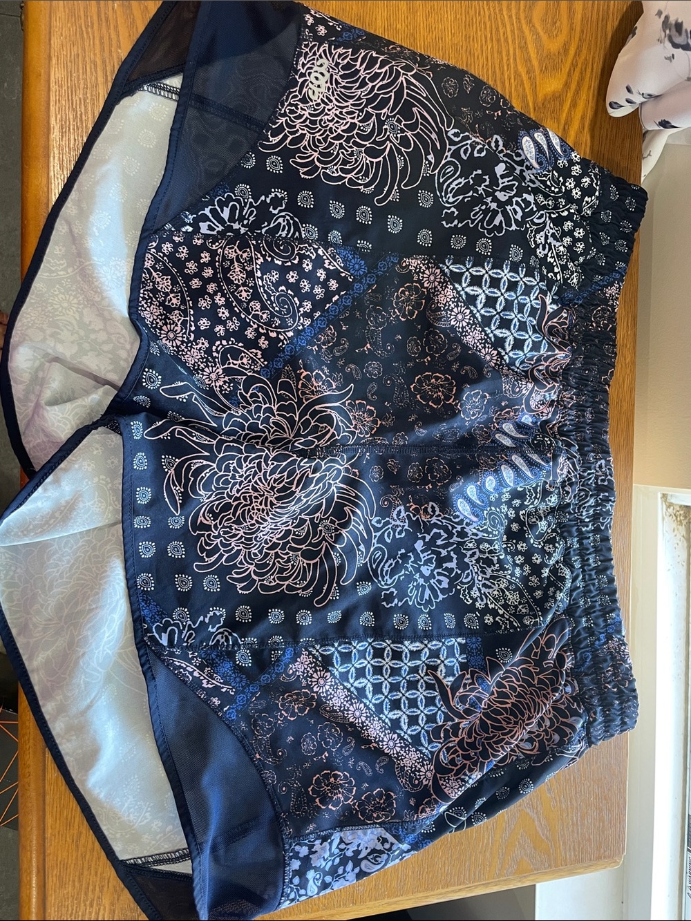 Maurices Navy Floral-Paisley Athletic Shorts